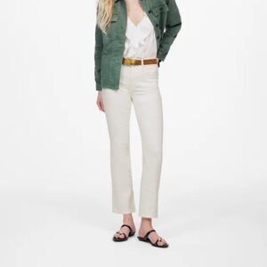 New Madewell mid rise kick out Flare White Jeans Sz  28